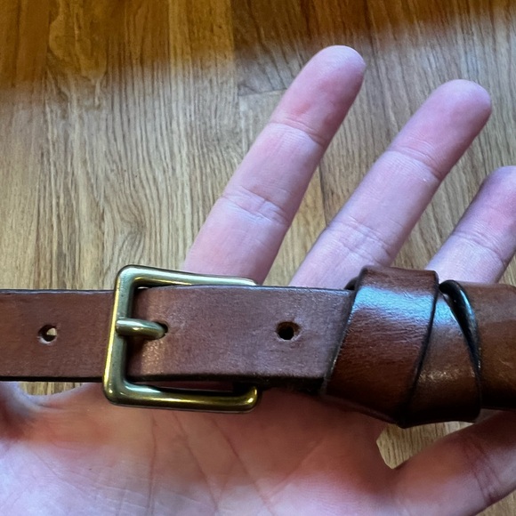 Madewell Brown Italian Leather Knot Loop Belt - Picture 1 of 6